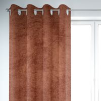 SCHÖNER LEBEN. Vorhang Thermovorhang Soft Teddy Deluxe terrakotta 245c