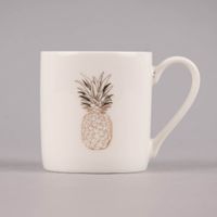 Espresso Tasse New Bone Porzellan weiß gold verschiedene Motive 50ml