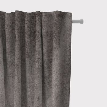 SCHÖNER LEBEN. Vorhang Thermovorhang Soft Teddy Deluxe grau 245cm