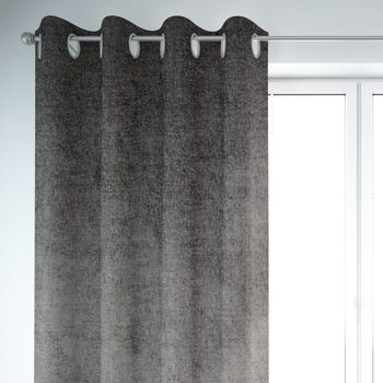 SCHÖNER LEBEN. Vorhang Thermovorhang Soft Teddy Deluxe grau 245cm