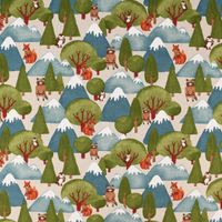 SCHÖNER LEBEN. Zugluftstopper Wald Berge Fuchs Eule natur grün
