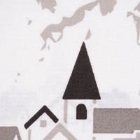 Bettwäsche Landhaus Hirsche Baumwolle weiß grau beige 140x200cm