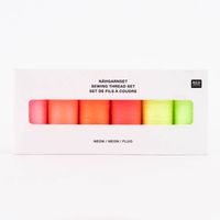 Rico Design Nähgarn Set Neon 6 Farben je 100m
