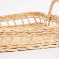 Sass & Belle Deko Tablett Rattan mit Griffen natur 40x30x7cm