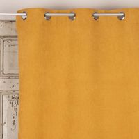 Ösengardine Cordoptik einfarbig currygelb 140x260cm