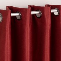 Ösengardine Chevron feine Zickzacklinien abdunkelnd rot schwarz 140x260cm
