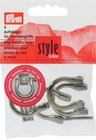 813.jpg Prym 4 Aufhänger für Taschengriffe silberfarbig 18mm