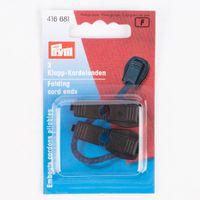 Prym Klapp-Kordelenden schwarz 2 Stück 3.5x1.5cm