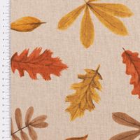 Dekostoff Watercolor Falling Leaves Herbstblätter natur terra 1.40m