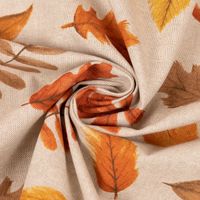 Dekostoff Watercolor Falling Leaves Herbstblätter natur terra 1.40m