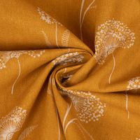 Dekostoff Leinenlook Elegant Dandelion Pusteblume gelb natur 1.40m