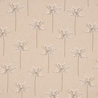 Dekostoff Leinenlook Hogweed Field Bärenklau Blüten natur 1.40m