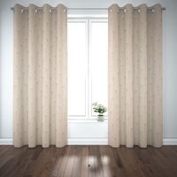 Dekostoff Leinenlook Hogweed Field Bärenklau Blüten natur 1.40m