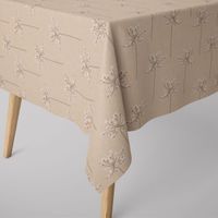 Dekostoff Leinenlook Hogweed Field Bärenklau Blüten natur 1.40m