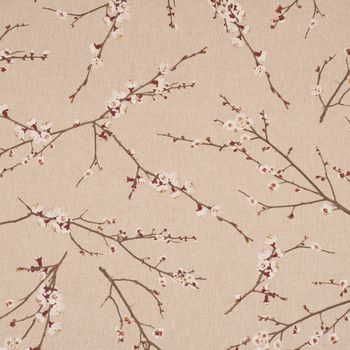 Dekostoff Japanese Blossom Kirschblütenzweige natur rot weiß 1.40m