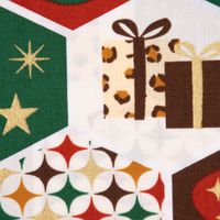 Baumwollstoff Popeline Weihnachten Waben Kugeln Sterne Geschenke wollw