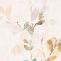 Dekostoff Baumwolle Aziza1 Aquarell Blätterzweige Blüten pastell 1.4