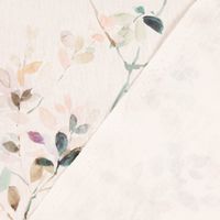 Dekostoff Baumwolle Aziza1 Aquarell Blätterzweige Blüten pastell 1.4