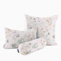 Dekostoff Baumwolle Aziza1 Aquarell Blätterzweige Blüten pastell 1.4