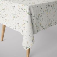 Dekostoff Baumwollstoff Aziza2 Aquarell Blumen ecru grün 1.40m