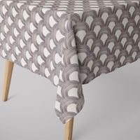 Dekostoff Baumwollstoff Siny5 Wellen Bögen schwarz weiß 1.40m