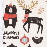 81421-Dekostoff-Baumwollstoff-Halbpanama-Weihnachtsstoff-Merry-Christmas-Baer-Igel-Hirsch-Baum-ecru-schwarz-rot-1-40m-Breite-KW37-2022-200037Capture0005.jpg Dekostoff Baumwolle Bär Igel Hirsch Baum ecru schwarz rot 1.40m Breit