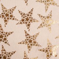 Deko Tischband Sterne metallic natur goldfarbig 28x250cm