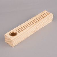 Rico Design Holzständer für Metallringe und Postkarten mit Kerzenhalter Holz natur 26x5x4cm