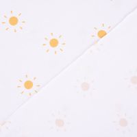 Baumwolljersey Jersey SAFARI SUN Sonnen weiß dunkelgelb 1.5m Breite
