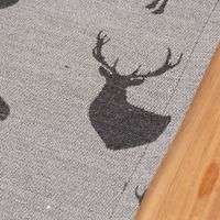 SCHÖNER LEBEN. Tischläufer Jacquard Cosy Hirschen grau dunkelgrau