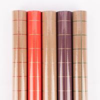 Rico Design Geschenkpapier Rolle Karo Raster 70x200cm natur verschiedene Farben