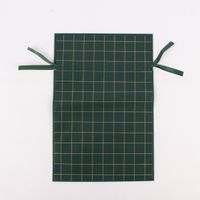 Rico Design Geschenktasche kariert dunkelgrün goldfarbig 30x45cm