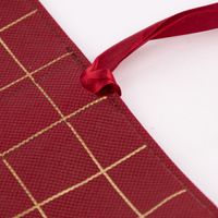 Rico Design Geschenktasche kariert bordeaux goldfarbig 30x45cm