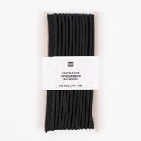 Rico Design Paspelband Baumwolle einfarbig schwarz 3 Meter