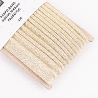 Rico Design Paspelband Glitzer einfarbig goldfarbig 3 Meter