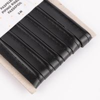 Rico Design Paspelband Kunstleder einfarbig schwarz 3 Meter