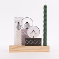 Rico Design Kartendeko Papierkerzen Weihnachten grau creme schwarz 4 Stück