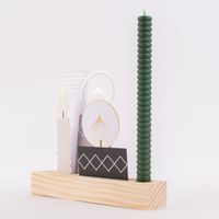 Rico Design Kartendeko Papierkerzen Weihnachten grau creme schwarz 4 Stück