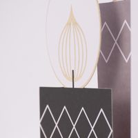 Rico Design Kartendeko Papierkerzen Weihnachten grau creme schwarz 4 Stück