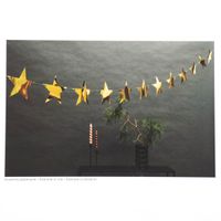 Rico Design Girlande Sterne Papier goldfarbig 3 Meter