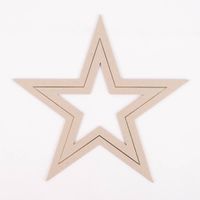 Rico Design Stern Graukarton natur goldfarbig 30x28.5cm
