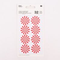 Rico Design Sticker Zuckerstange rot weiß 4 Blatt