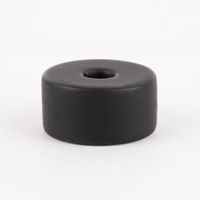Rico Design Kerzenhalter für kleine Stabkerzen Keramik matt schwarz 2x4.5cm