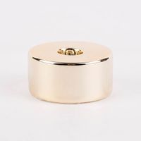 Rico Design Kerzenhalter für kleine Stabkerzen Keramik glänzend goldfarbig 2x4.5cm