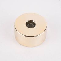 Rico Design Kerzenhalter für kleine Stabkerzen Keramik glänzend goldfarbig 2x4.5cm