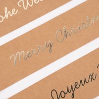 Rico Design Papierstreifen für Ring Weihnachten Kraftpapier braun goldfarbig 3 Stück 42x7cm