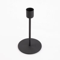 Rico Design Kerzenhalter für Stabkerzen Metall matt schwarz 14x8cm