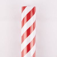 Rico Design Geschenkpapier Rolle Streifen rot weiß 70x800cm