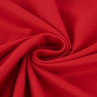Bekleidungsstoff Baumwollstoff Flanell dünn uni rot 1.42m Breite
