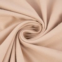 Bekleidungsstoff Baumwollstoff Flanell dünn uni beige 1.42m Breite